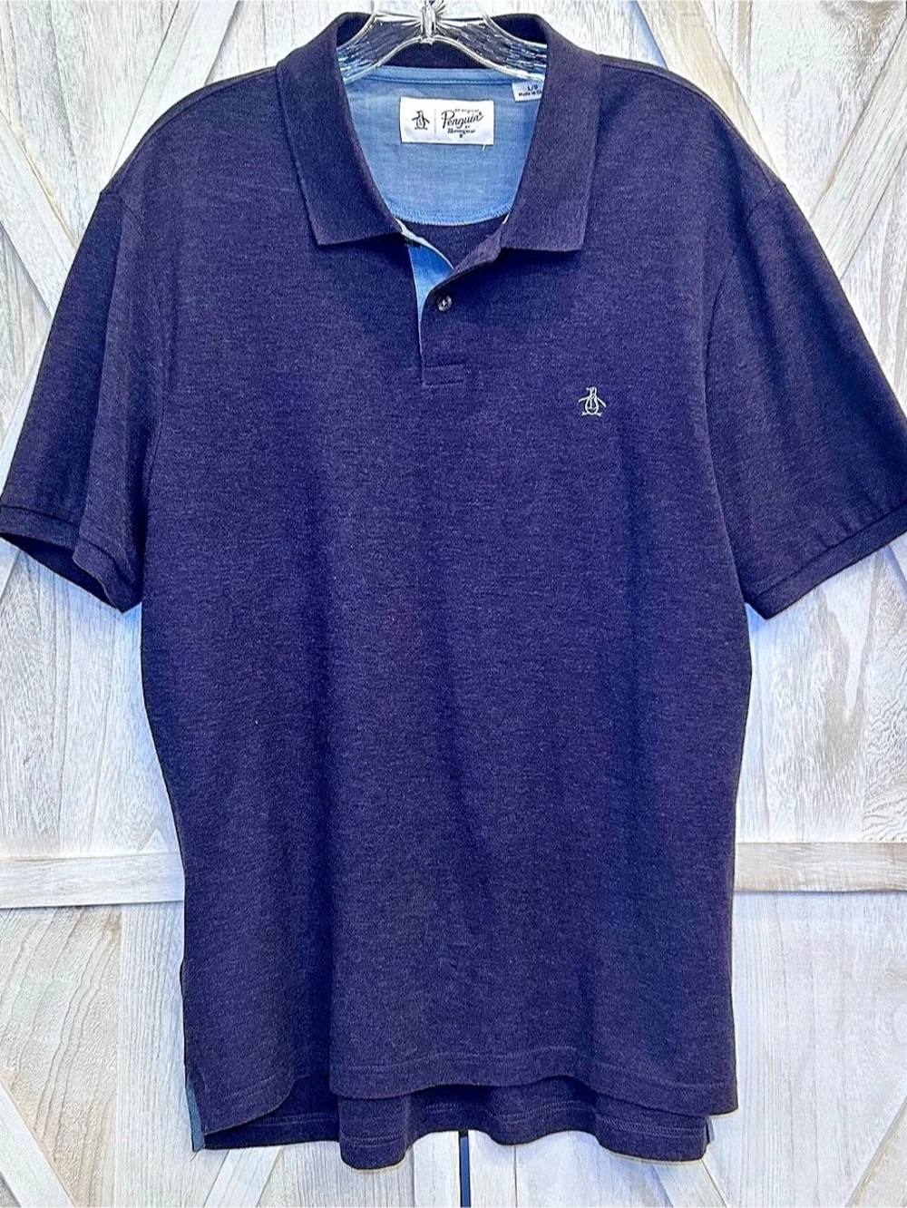 Original Penguin Classic Fit Polo Men'Small Polo Purple Size Small